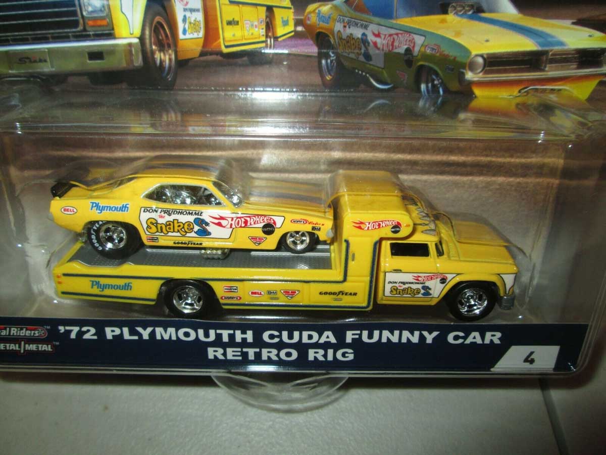 Retro Rig & 72 Plymouth Cuda Funny Car Hot Wheels