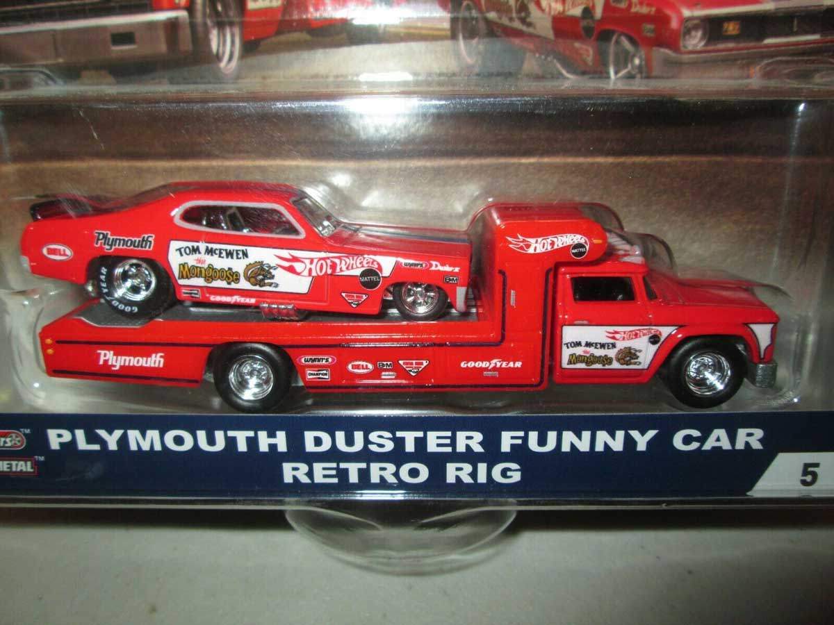Retro Rig & Plymouth Duster Funny Car Hot Wheels