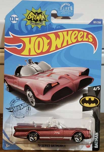 Hot Wheels 2020 Kroger/US Exclusive TV Series Batmobile Mint. Red/Pink