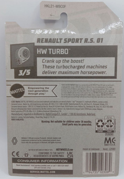 Renault Sport R.S. 01 Hot Wheels