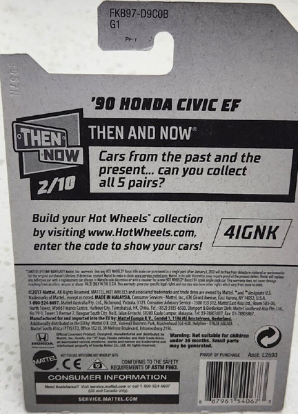 '90 Honda Civic EF Hot Wheels