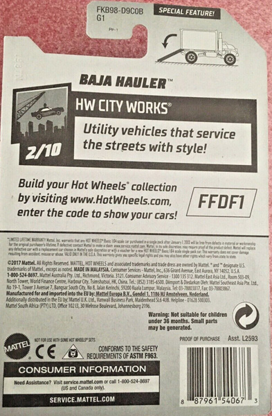 Baja Hauler Hot Wheels