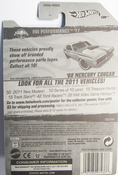 '68 Mercury Cougar  Hot Wheels