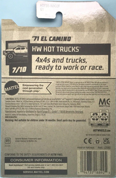 '71 El Camino Hot Wheels
