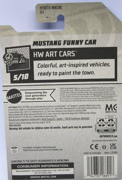 Mustang Funny Car Hot Wheels