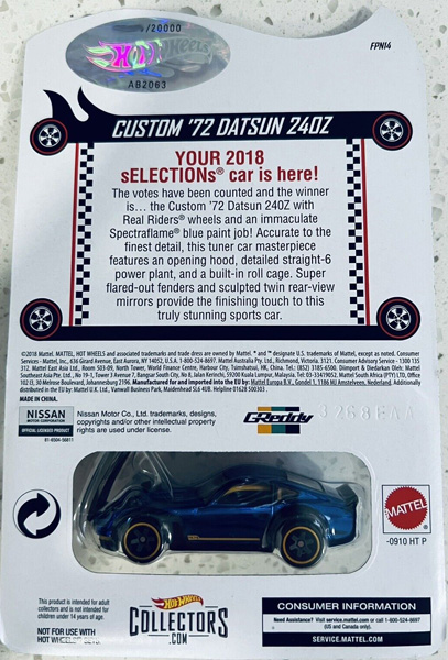 Custom '72 Datsun 240Z Hot Wheels