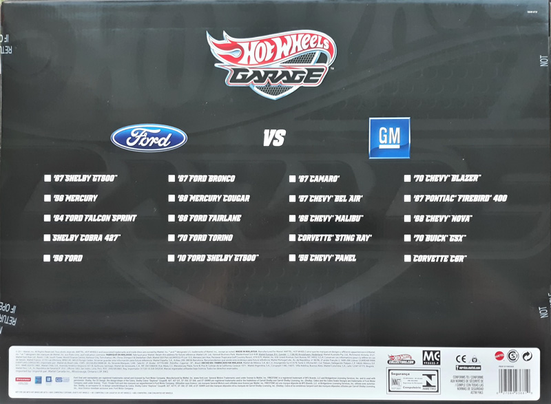 Hot Wheels Garage Ford vs. GM  - 20-Car Set Hot Wheels