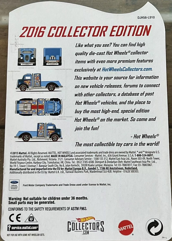 '38 Ford C.O.E. Truck Hot Wheels
