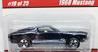 Hot Wheels Classics 1968 Mustang Spectraflame Dark Blue
