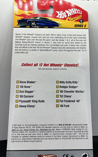 Hot Wheels Classics Walgreens Exclusive 3-packs back of the card